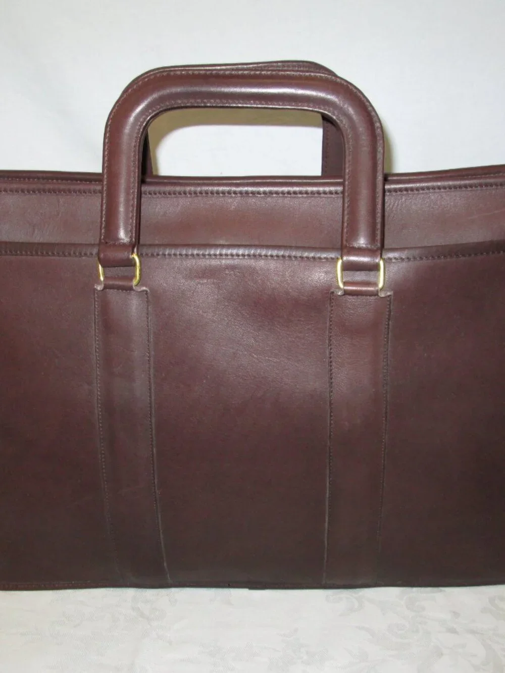 COACH CHOCOLATE BROWN LEATHER SOFT SIDED LAPTOP BRIEFCASE